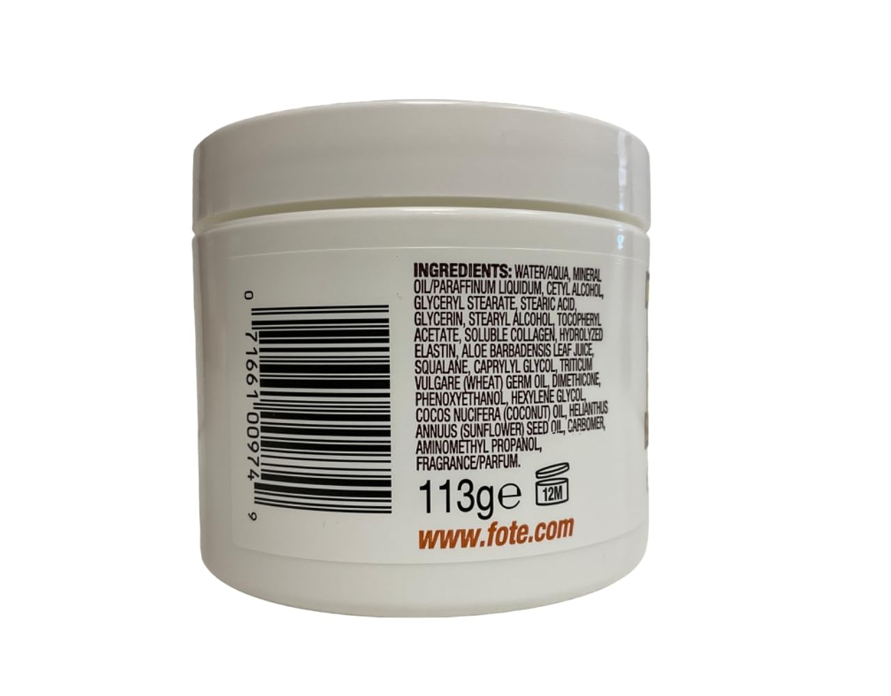 Fruit of the Earth cream texture close-up highlighting smooth formula for fast absorption and soothing