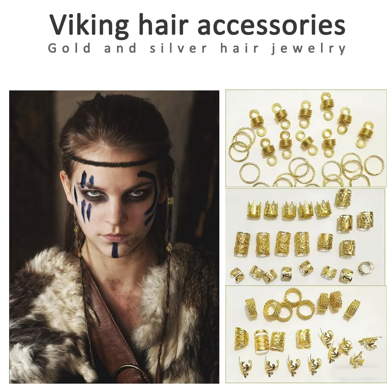Frukwoc hair jewelry clipped onto braids demonstrating easy styling benefit