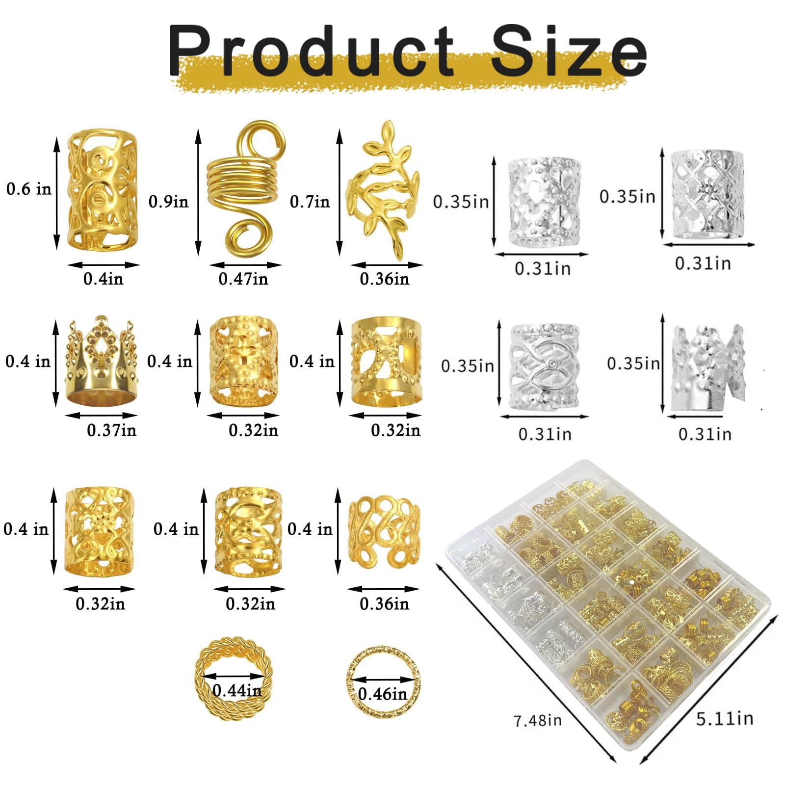 Frukwoc gold crown and cross hair charms close-up highlighting decorative shine