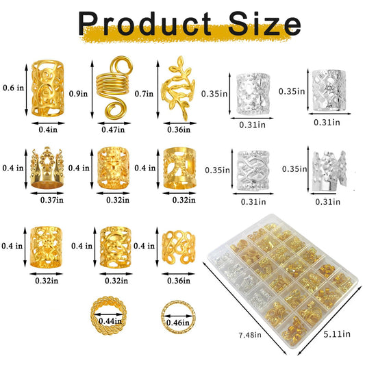 Frukwoc gold crown and cross hair charms close-up highlighting decorative shine