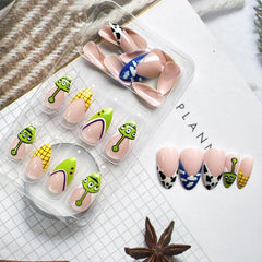 FRUZJAY woman applying press-ons showing quick salon-style manicure benefits