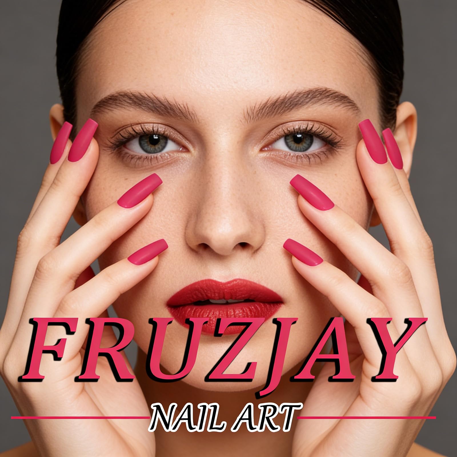 FRUZJAY nails styled with summer outfit showing a ready-to-wear look