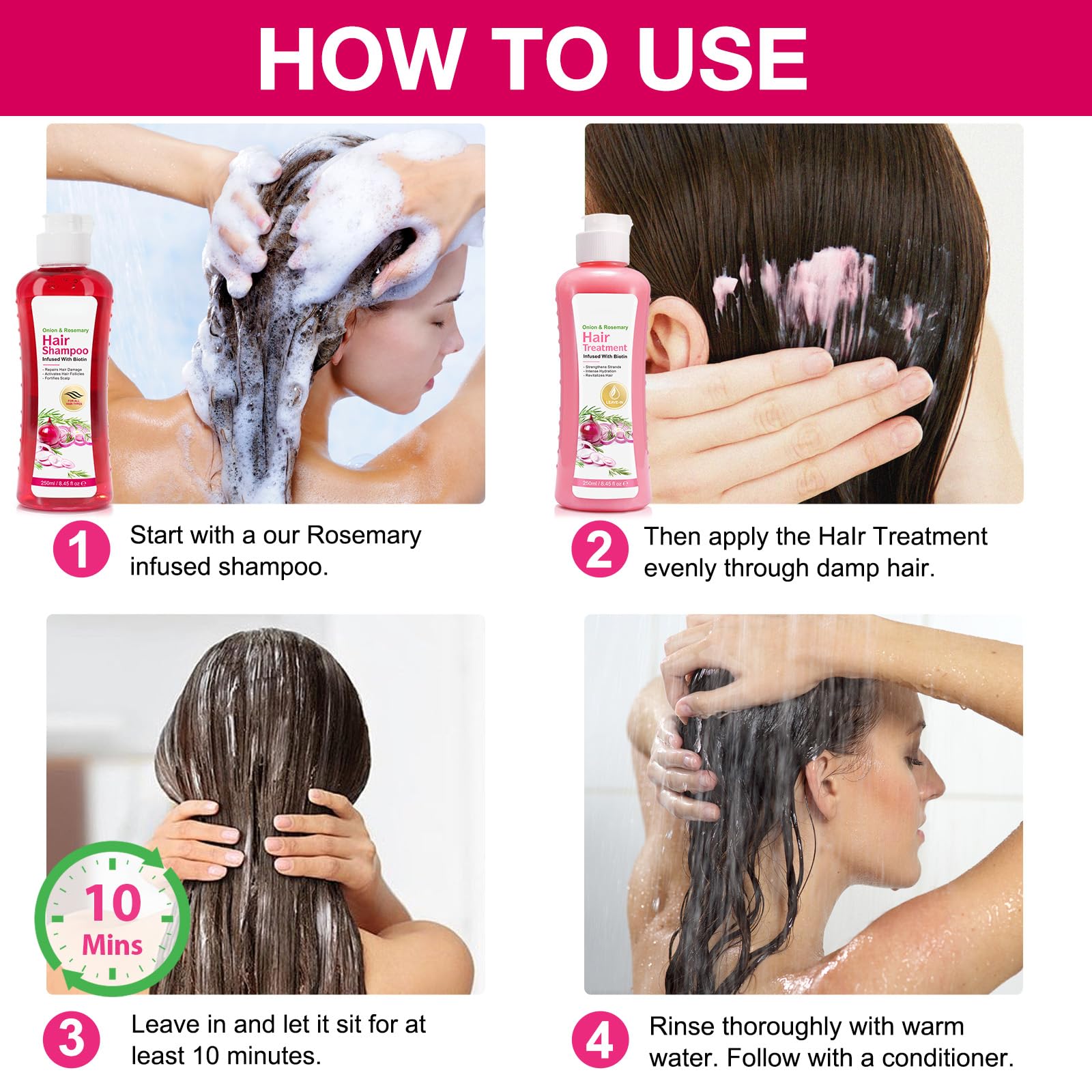 FSLHCY hair after wash showing shiny, smooth strands and improved manageability