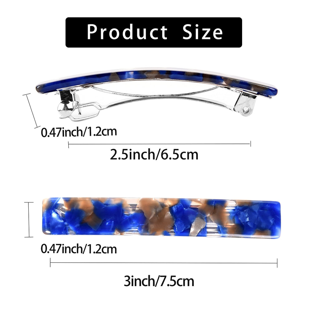Fsmiling barrette worn in half-up hairstyle showing tidy everyday styling