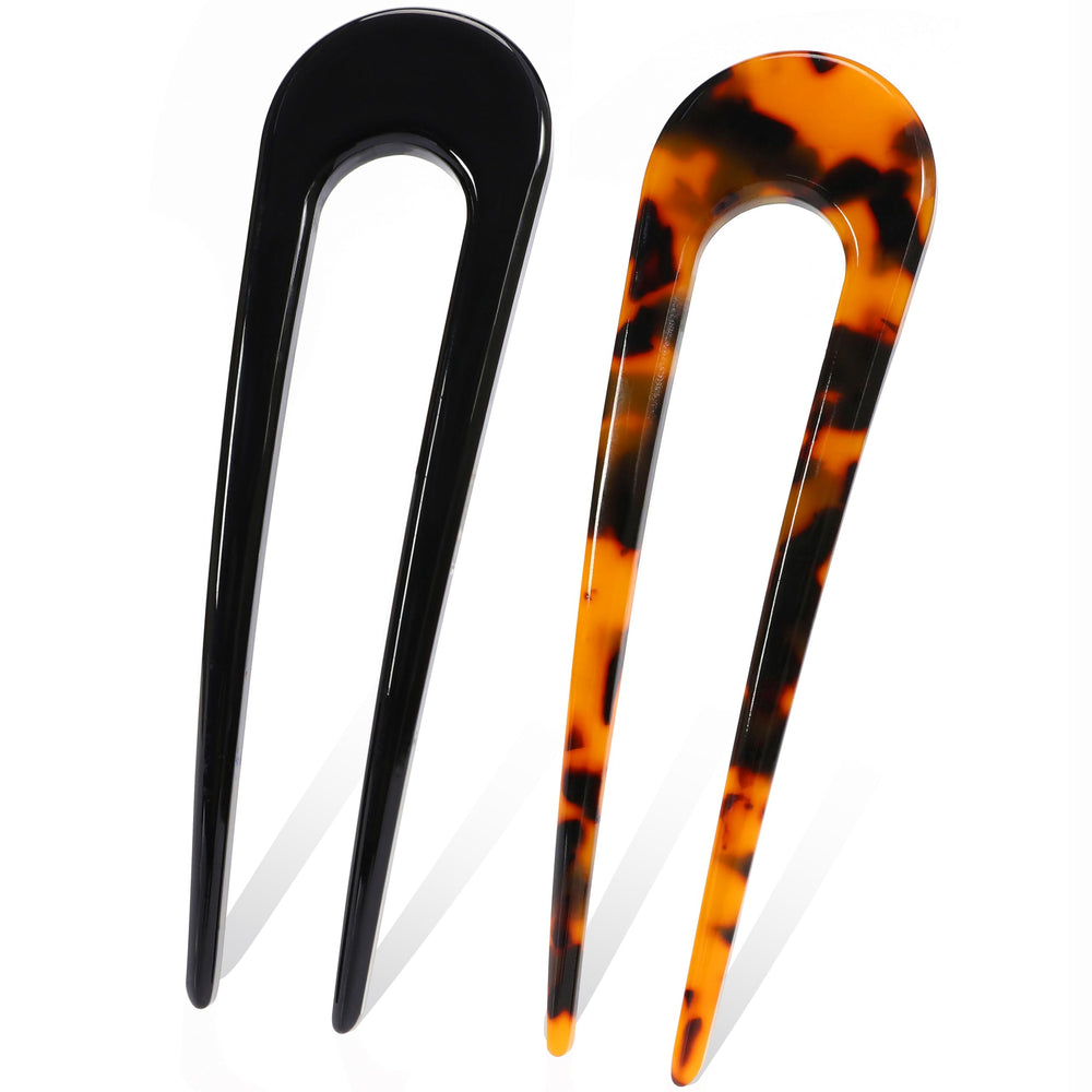 Fsmiling front view two-pack showing tortoiseshell pins and benefits