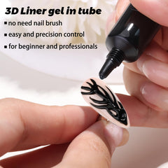 FSpronail textured bead of gel demonstrating thick sculpting hold for crisp raised designs
