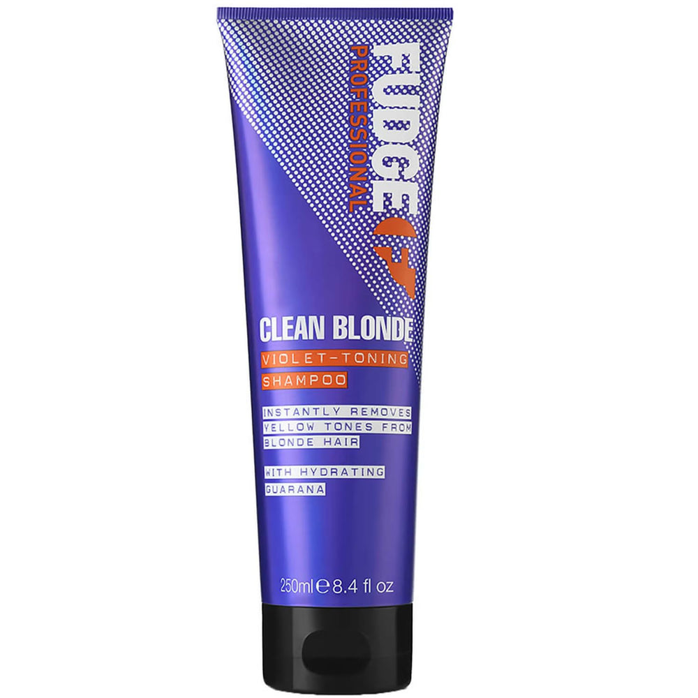 Fudge front bottle showing label and size, clear tone maintenance benefit