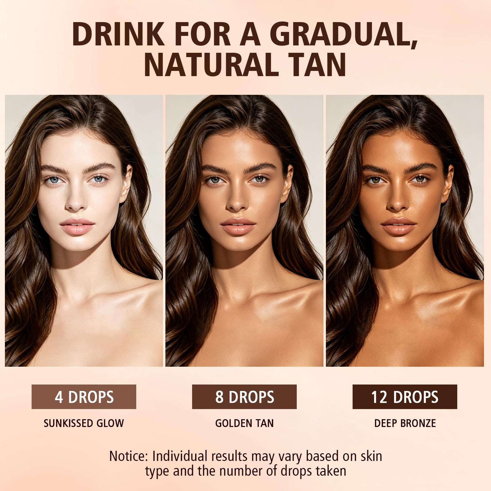 fugit drops mixed into a glass of water, convenient sunless tanning on the go