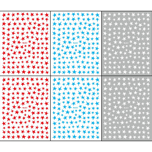 FUKIDOG close-up of sticker sheet texture showing precise star cutouts