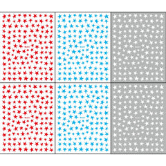 FUKIDOG close-up of sticker sheet texture showing precise star cutouts