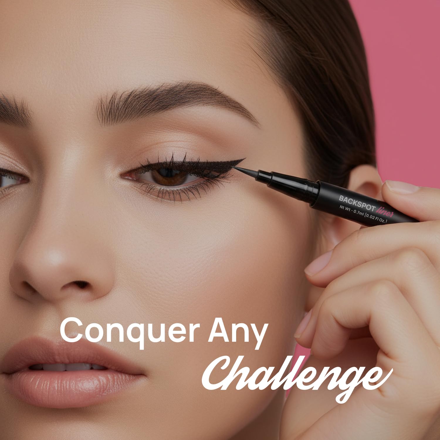 Full Out Glam eyeliner being applied to eyelid for accurate lash placement