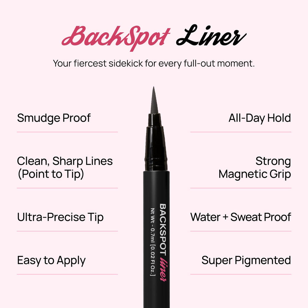 Full Out Glam precise tip close-up for controlled, sharp eyeliner application