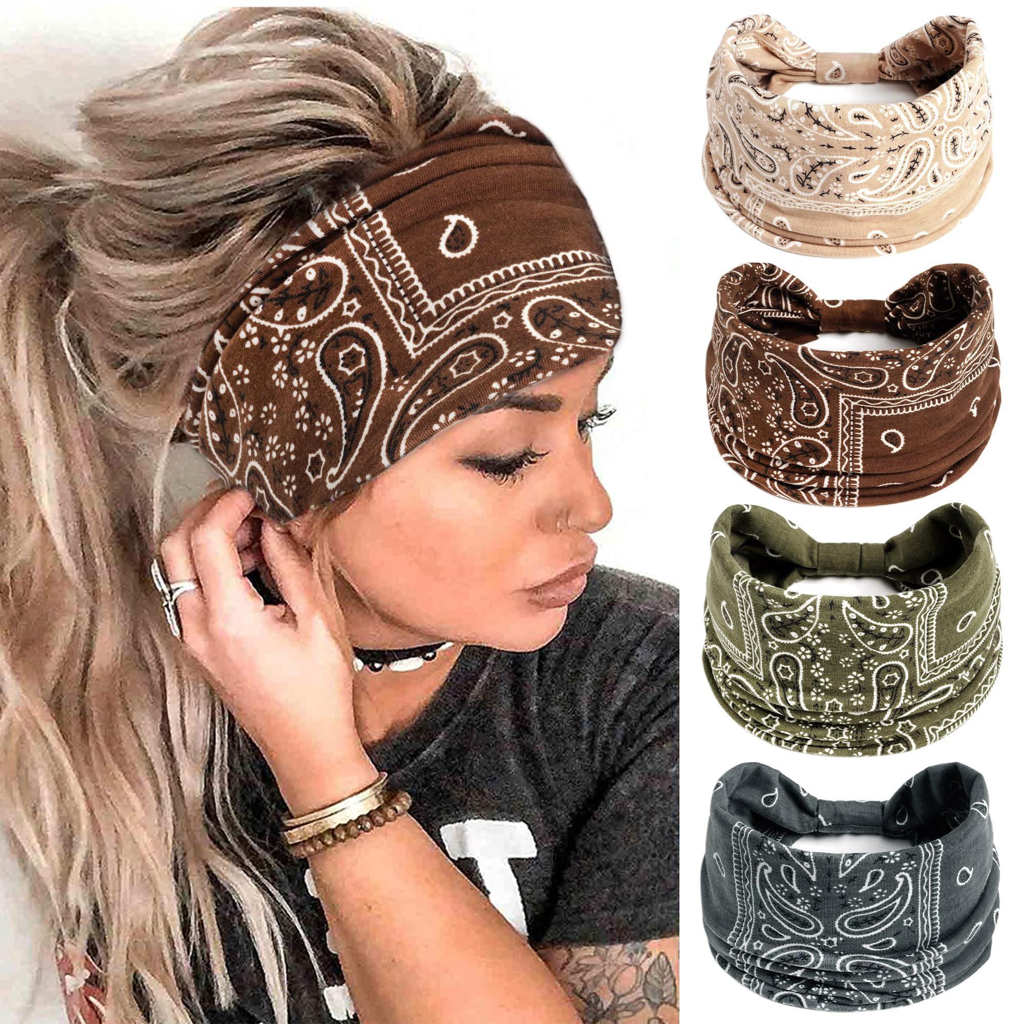 FULZTEY front view of four headband colors showing variety and style