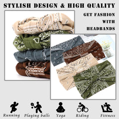 FULZTEY headband worn during yoga demonstrating sweat control