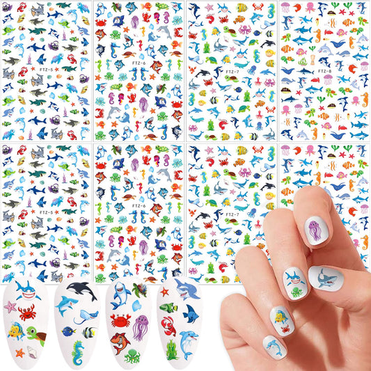 FUMIHIT front sheet showing assorted ocean stickers and easy selection benefit