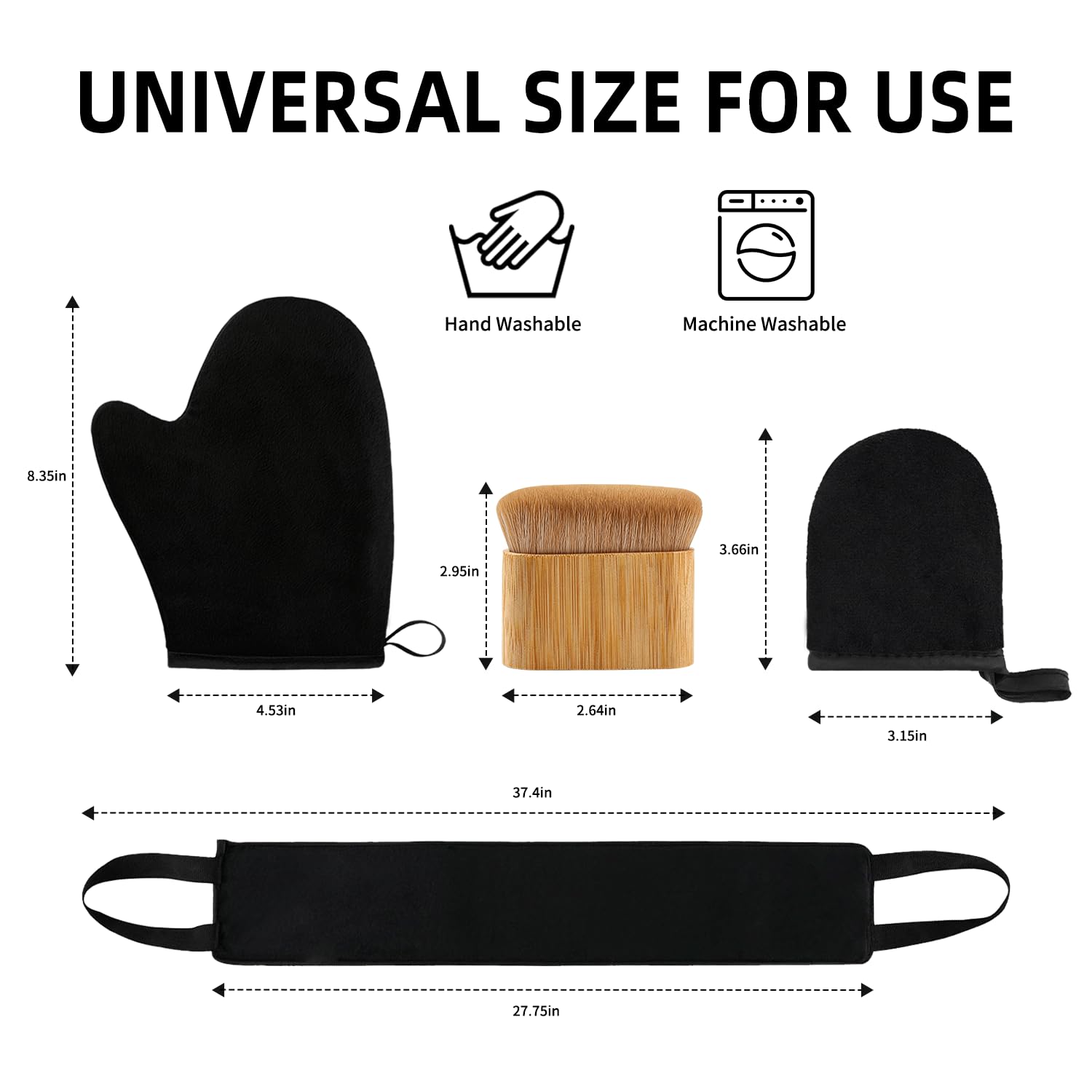 FUNAN full tanning mitt closeup velvet exterior for smooth glide