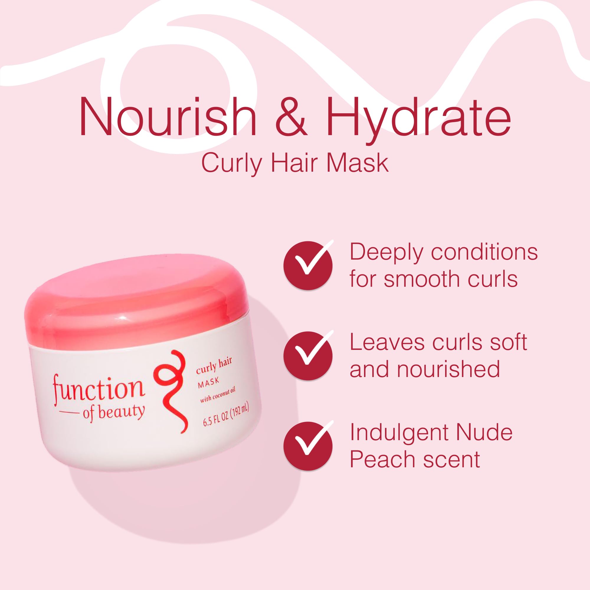 Function of Beauty mask creamy texture swirled to show smooth application benefit