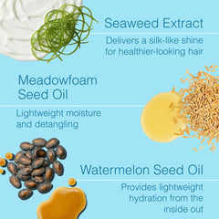 Function of Beauty applying mask to straight hair demonstrating frizz control