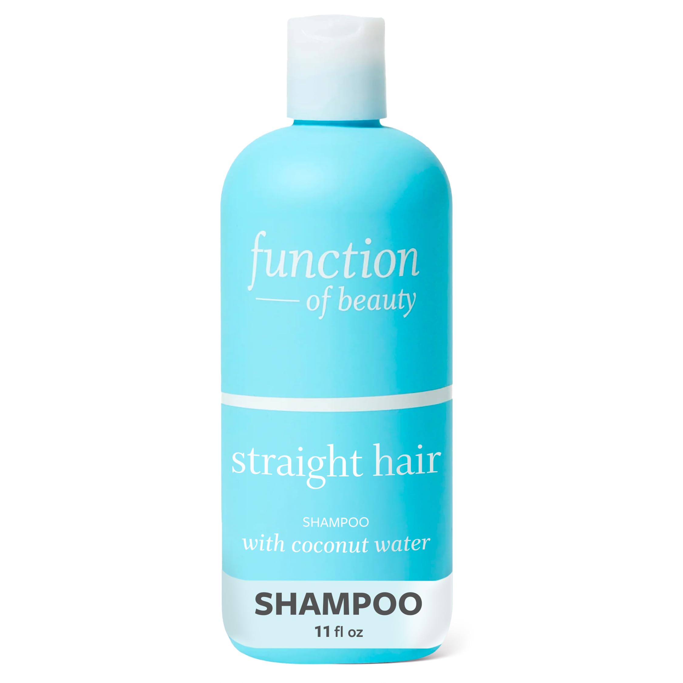 Function of Beauty bottle front packaging showing clean design and peach scent benefit