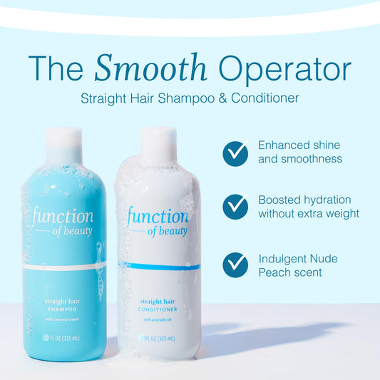 Function of Beauty shampoo pump detail highlighting easy dispensing and gentle cleansing benefit