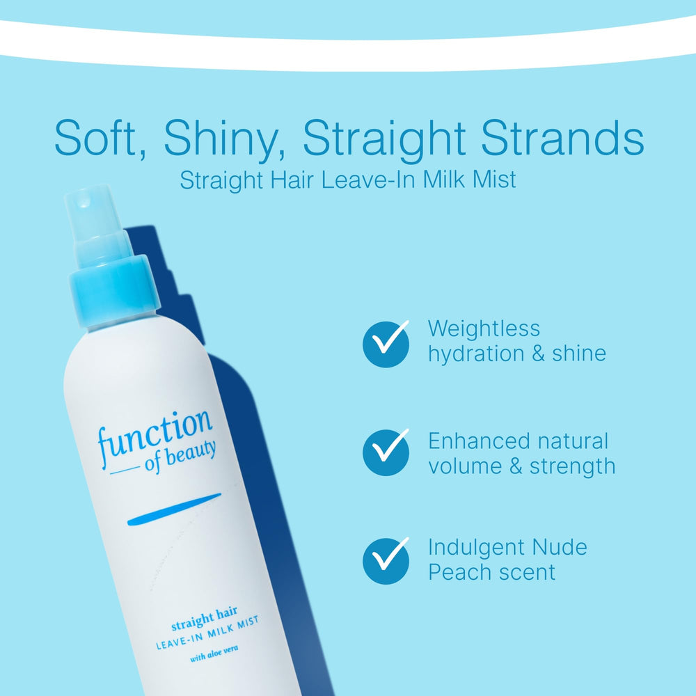 Function of Beauty spray mist mid-air demonstrating even lightweight application benefit