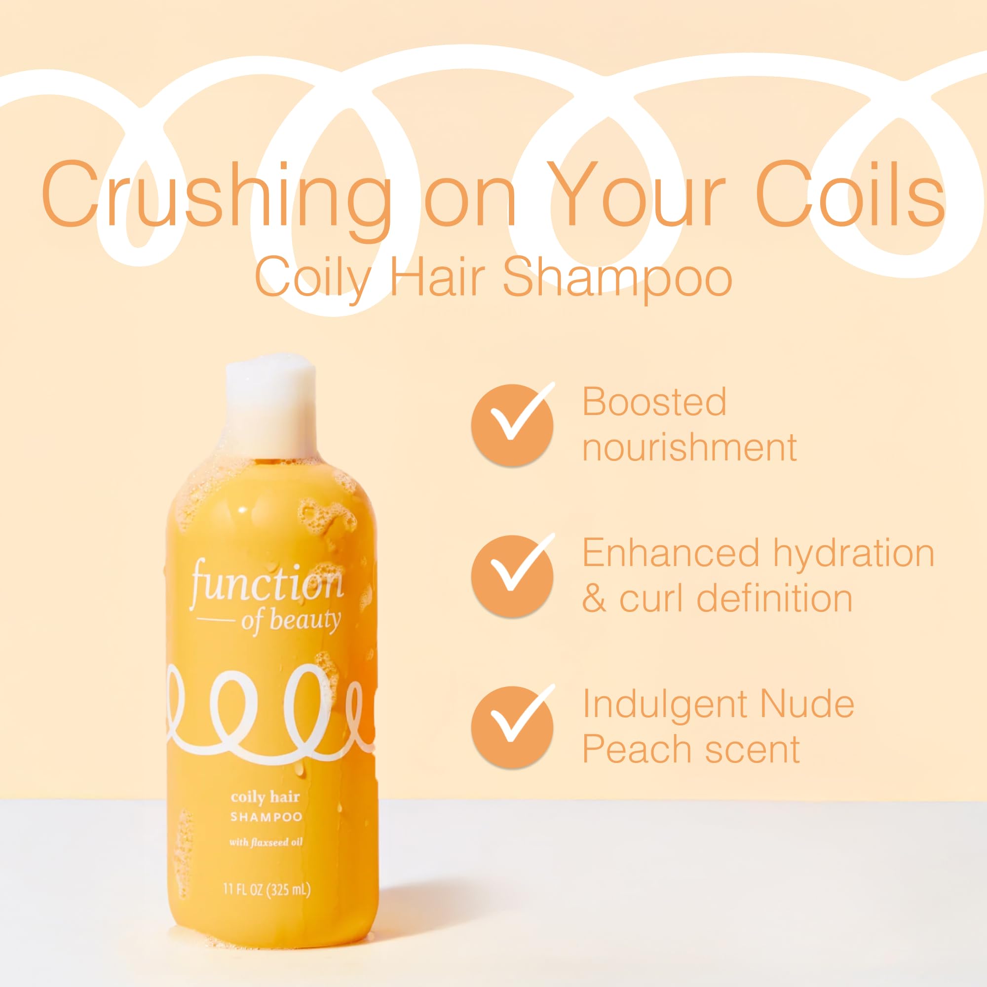 Function of Beauty shampoo texture close-up highlighting rich lather and hydration