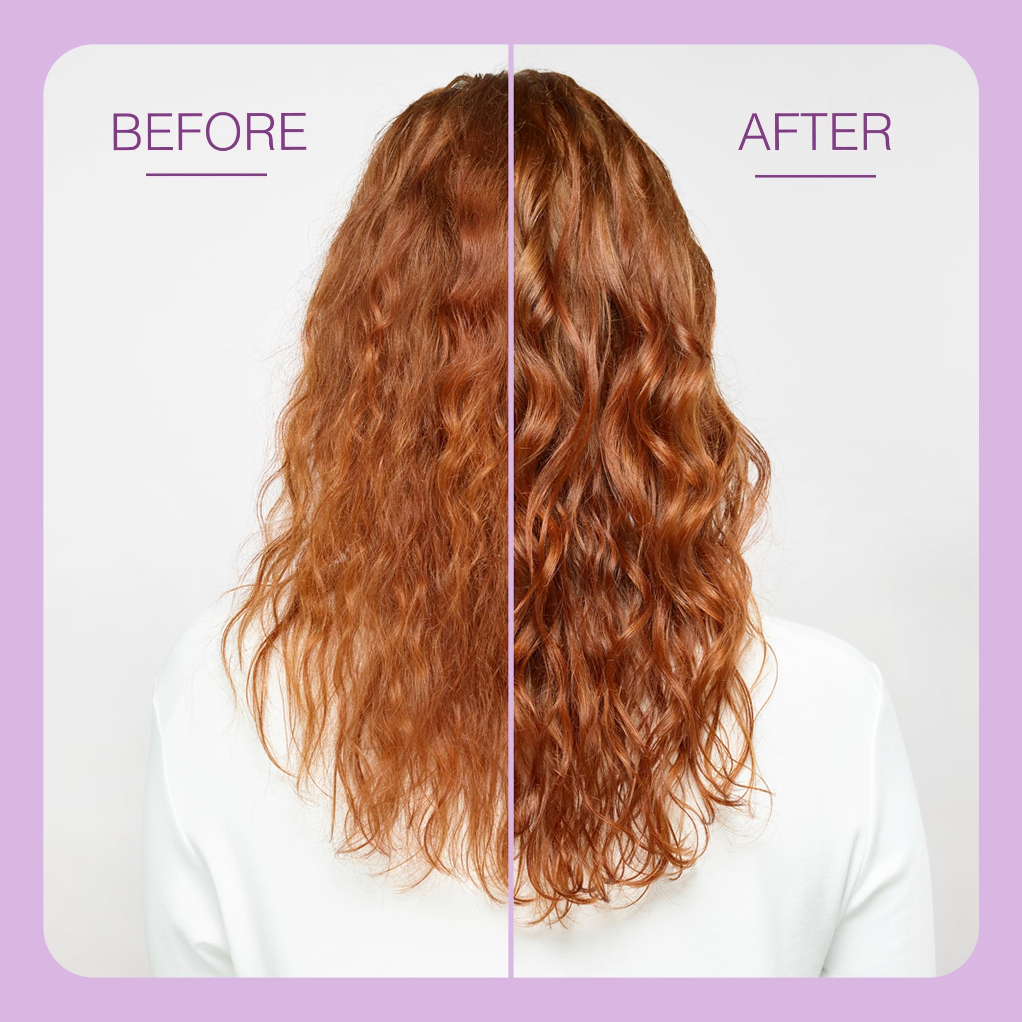 Function of Beauty in-shower application on wet wavy hair demonstrating ease of use