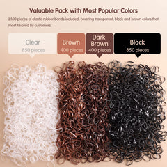 Funtopia mini hair ties close-up texture showing soft rubber and durability benefits