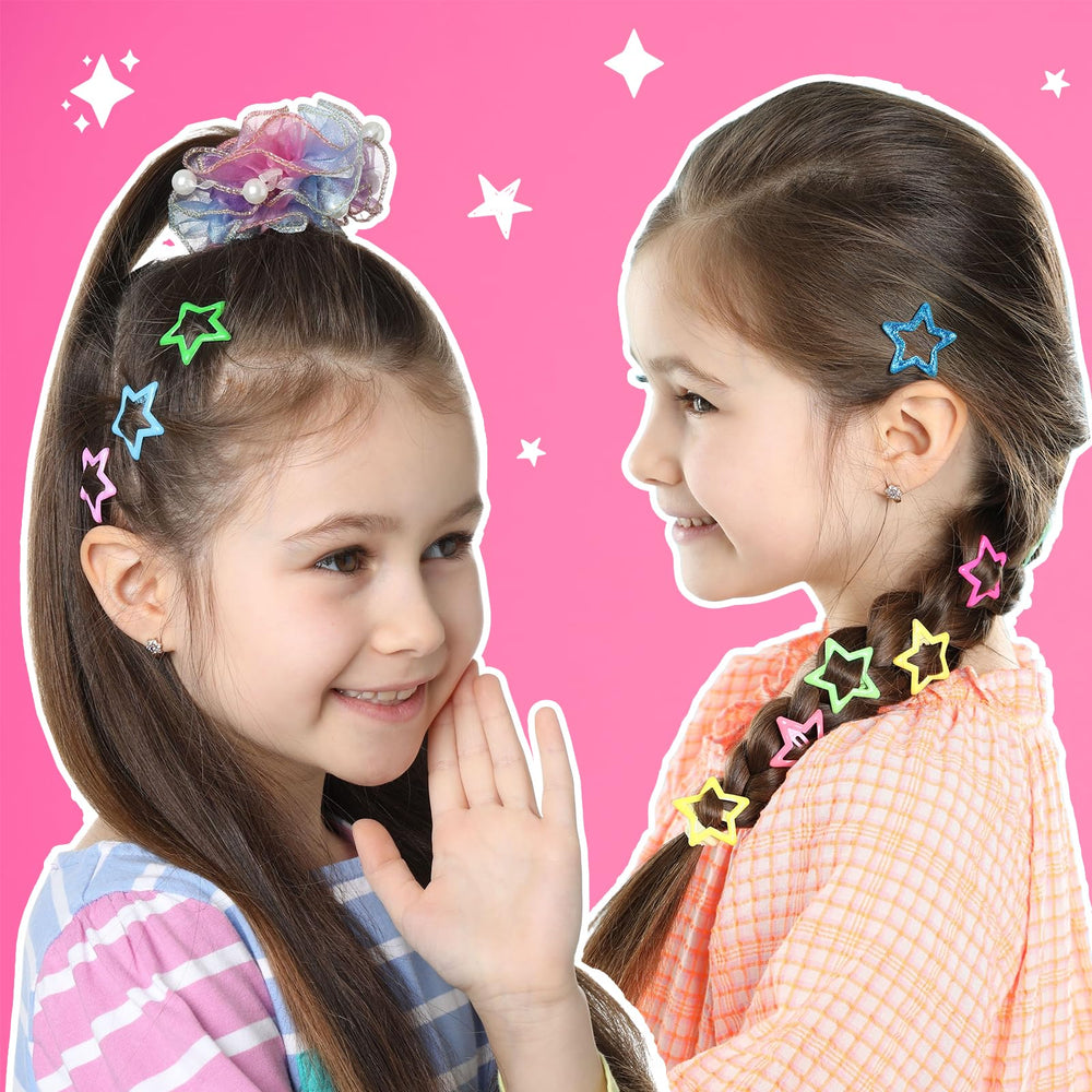 Funtopia star clip secured in braid demonstrating secure hold without pulling