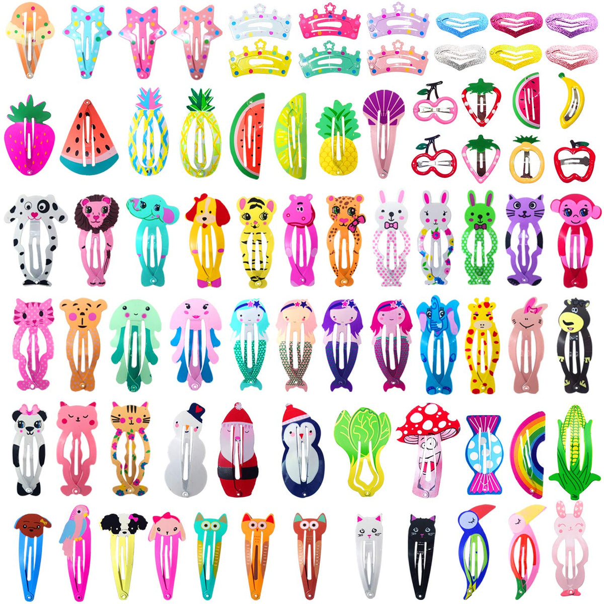 Funtopia front packaging showing full 80-piece clip assortment and playful prints
