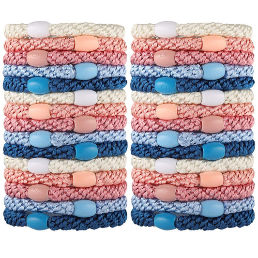 Funtopia front pack multicolor hair ties showing all five colors and quantity benefit