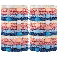 Funtopia front pack multicolor hair ties showing all five colors and quantity benefit