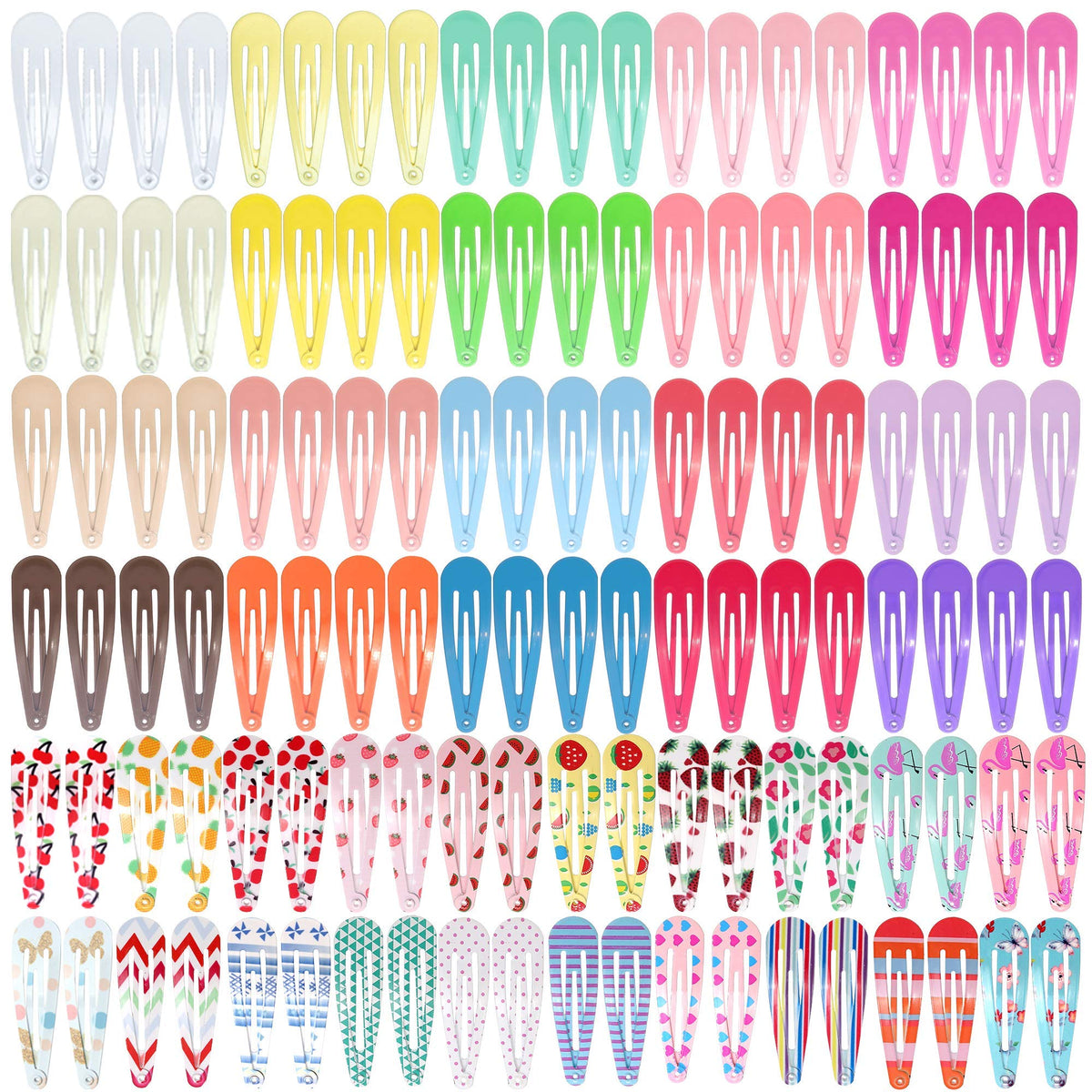 Funtopia front packaging showing full 120-piece barrette set, perfect bulk value