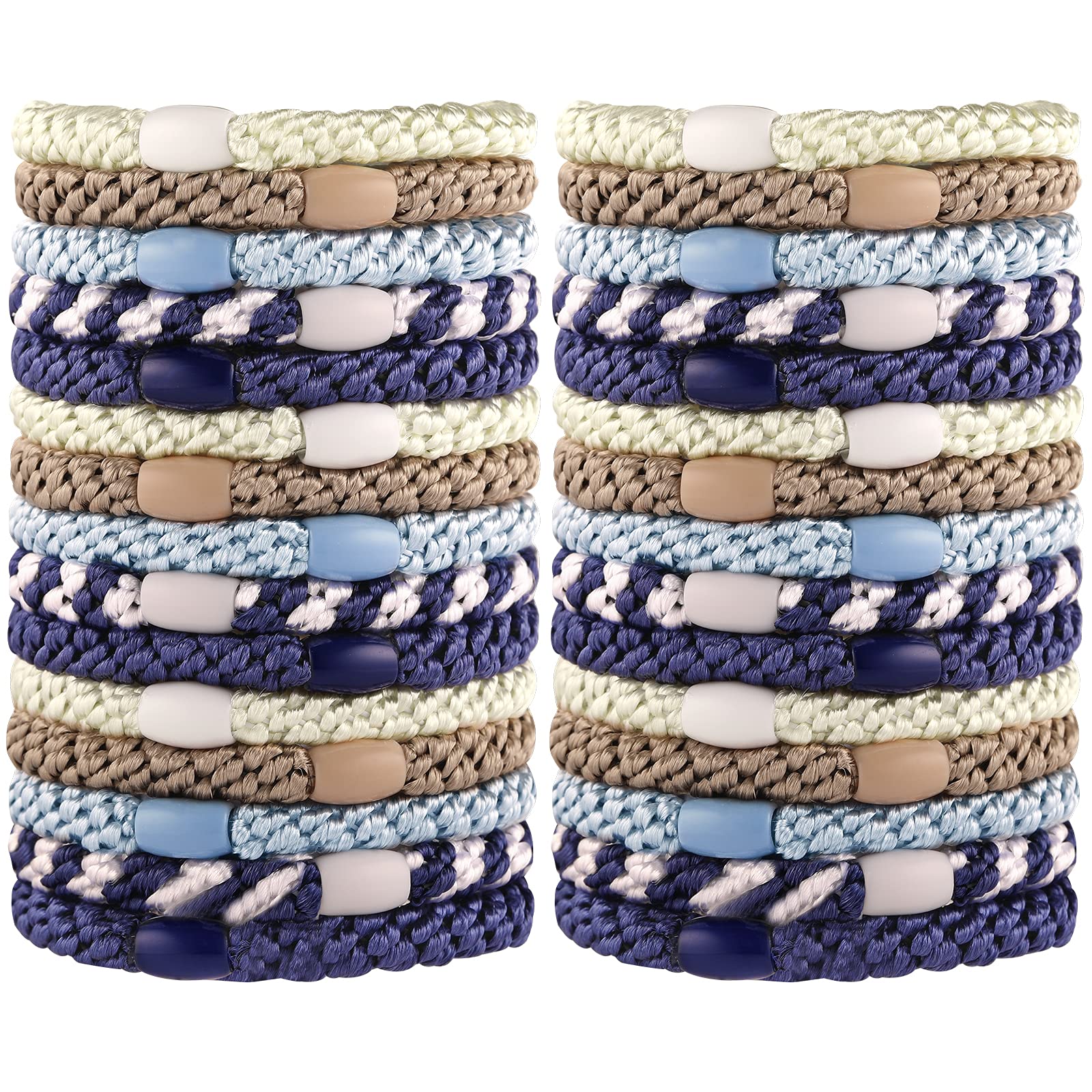 Funtopia front packaging showing 30 mixed color hair ties and product benefits