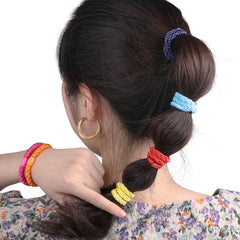 Funtopia hair tie securing a thick ponytail demonstrating strong, comfortable hold