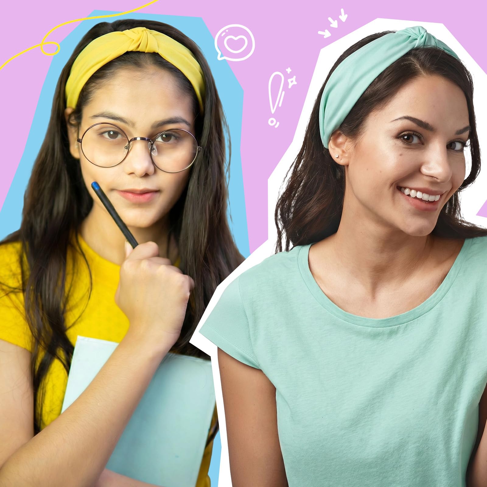 Funtopia headband worn by teen in ponytail showing secure fit and style
