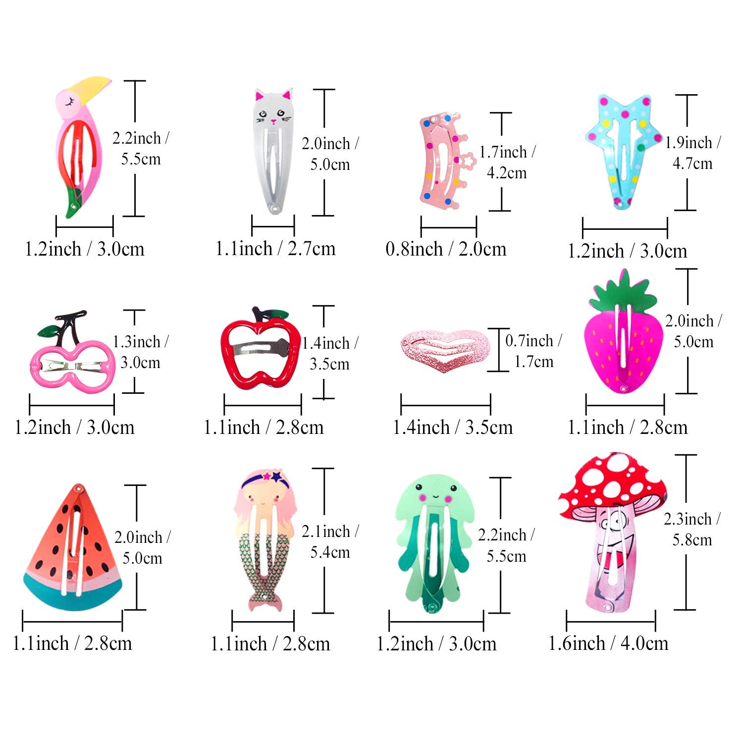 Funtopia spread showing variety of animal and fruit patterns for outfit matching