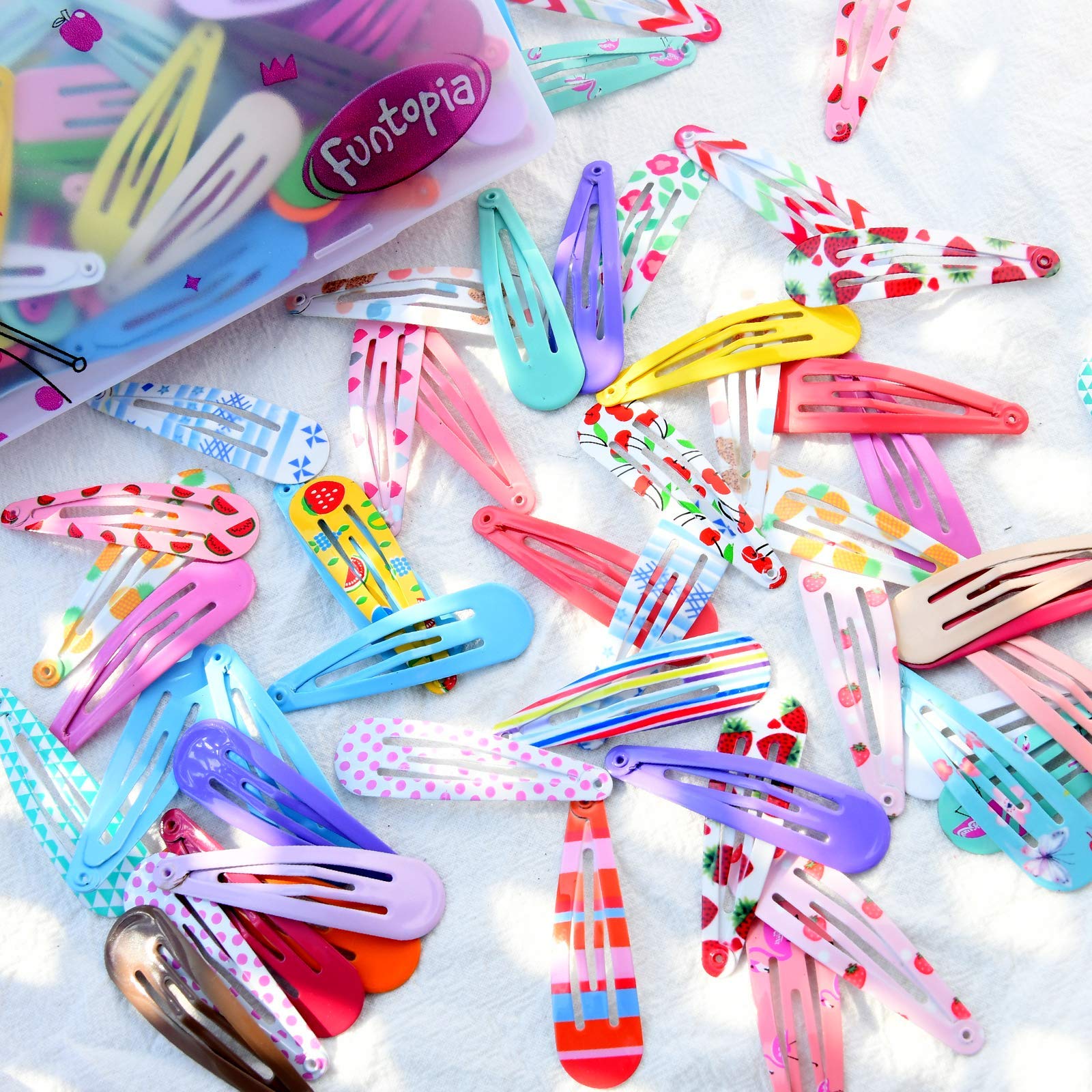 Funtopia patterned clip detail highlighting playful prints and eye-catching style