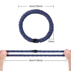 Funtopia hair ties displayed on hand to show scale and portable convenience