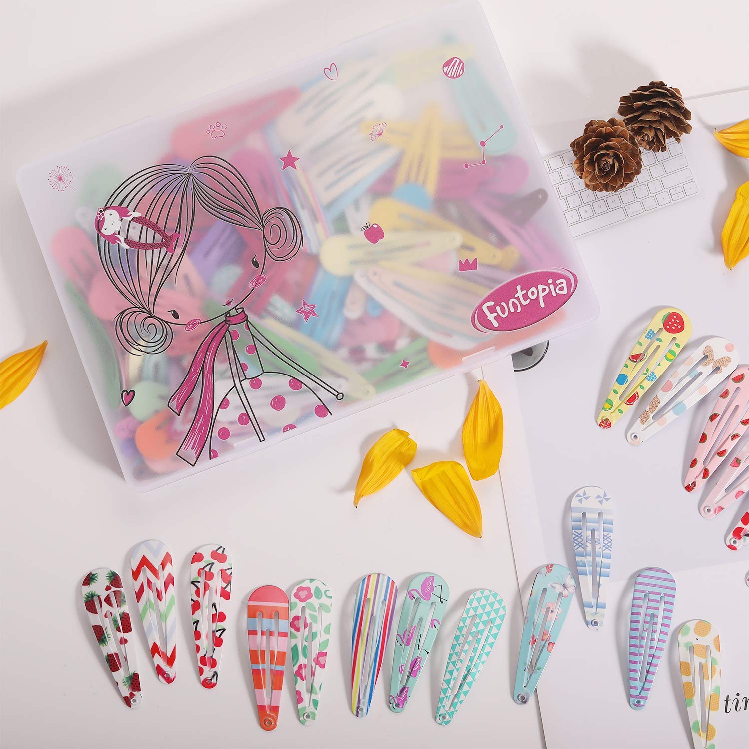 Funtopia close-up of solid-color barrettes showing smooth finish and reliable hold