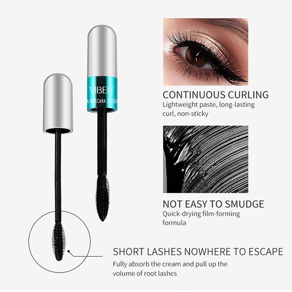 fupah Vibely mascara on model eye in lifestyle setting, delivers natural fuller lashes