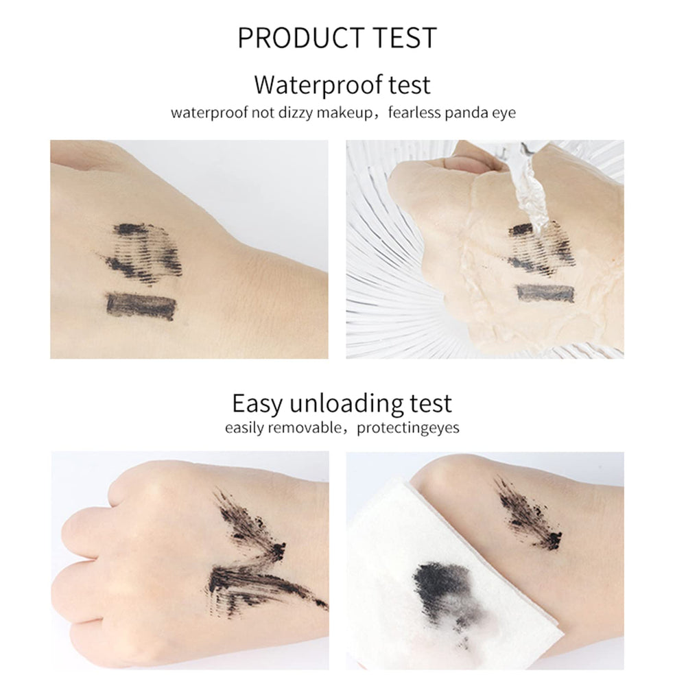 fupah Vibely mascara packaging label and ingredients panel, informs waterproof formula