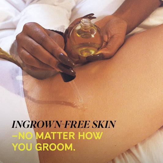 Fur oil pouring a drop to demonstrate lightweight texture and quick absorption benefit