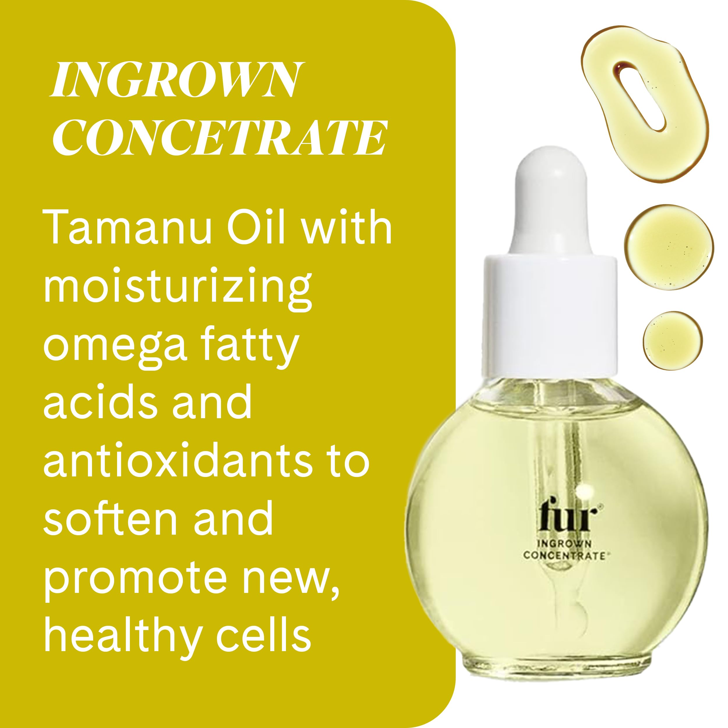 Fur oil texture spread on skin illustrating lightweight hydration and fast absorption