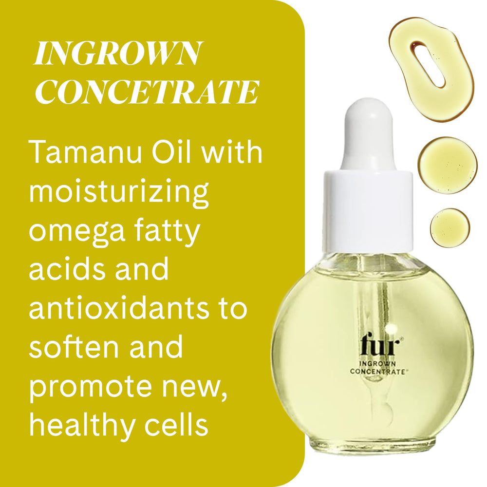Fur oil texture spread on skin illustrating lightweight hydration and fast absorption