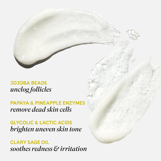Fur close-up texture view highlighting jojoba beads for gentle exfoliation