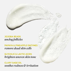 Fur close-up texture view highlighting jojoba beads for gentle exfoliation