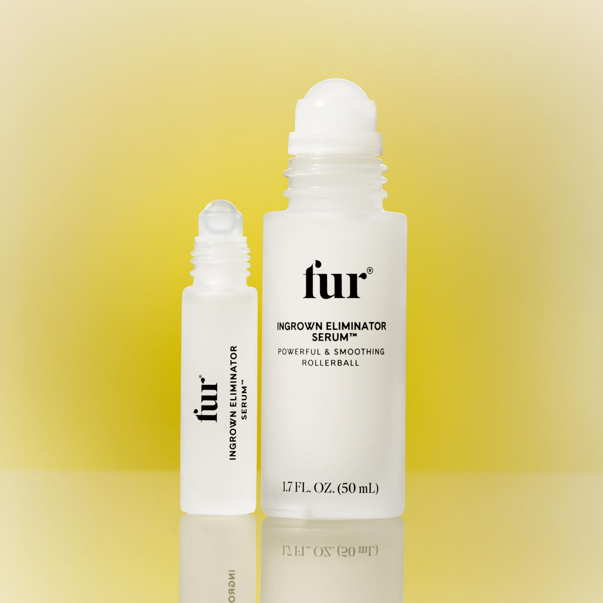 Fur rollerball inside a travel pouch ready for trips to prevent ingrown hairs