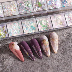 Furimuk lifestyle manicure on hands at event showing multi-angle sparkle benefit