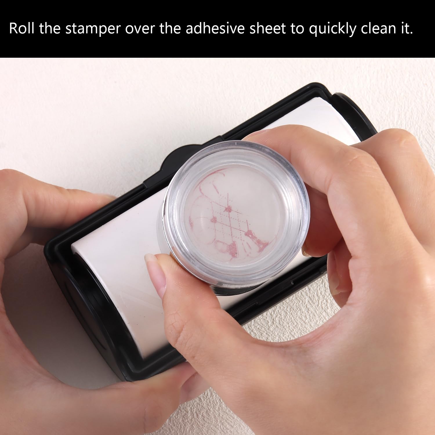 furtherpretty close-up of adhesive sheet diagonal cut showing clean peel benefit